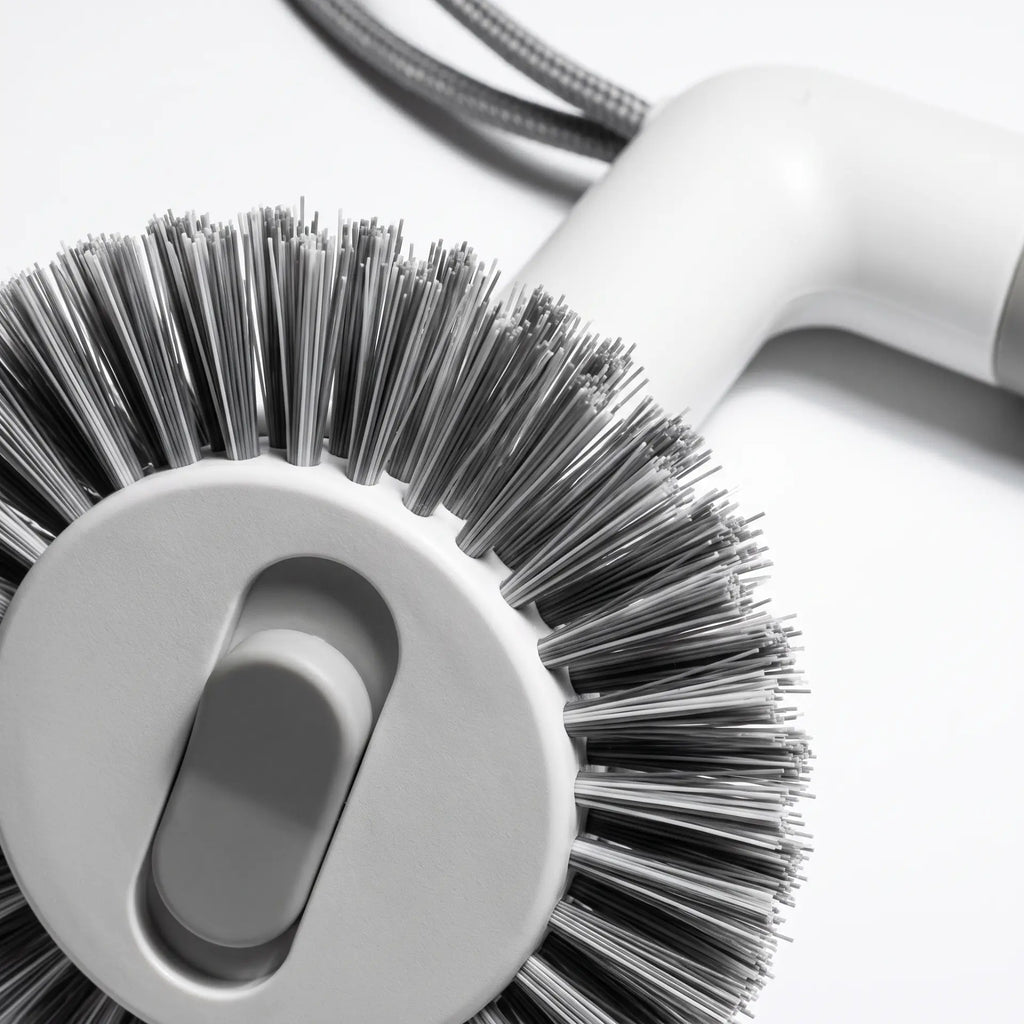 Close-up of the GravN Spin Scrubber bristle head